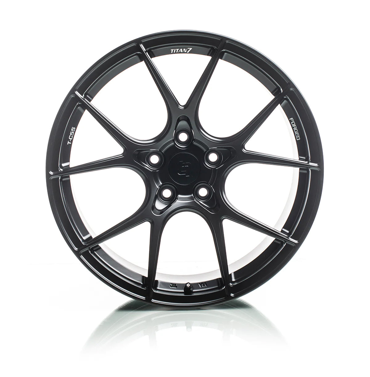 TITAN 7 FORGED ALUMINUM WHEEL T-CS5 18x9.5 ET40 73 MACHINE BLACK