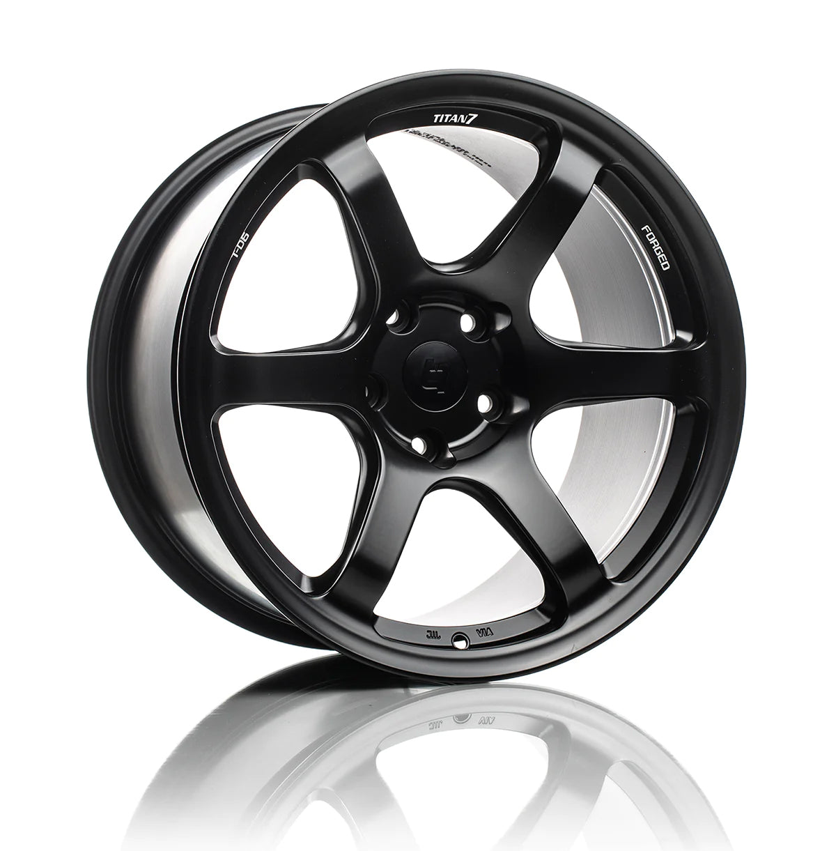 TITAN 7 FORGED ALUMINUM WHEEL T-D6e 19x9 ET35 66.9 MACHINE BLACK