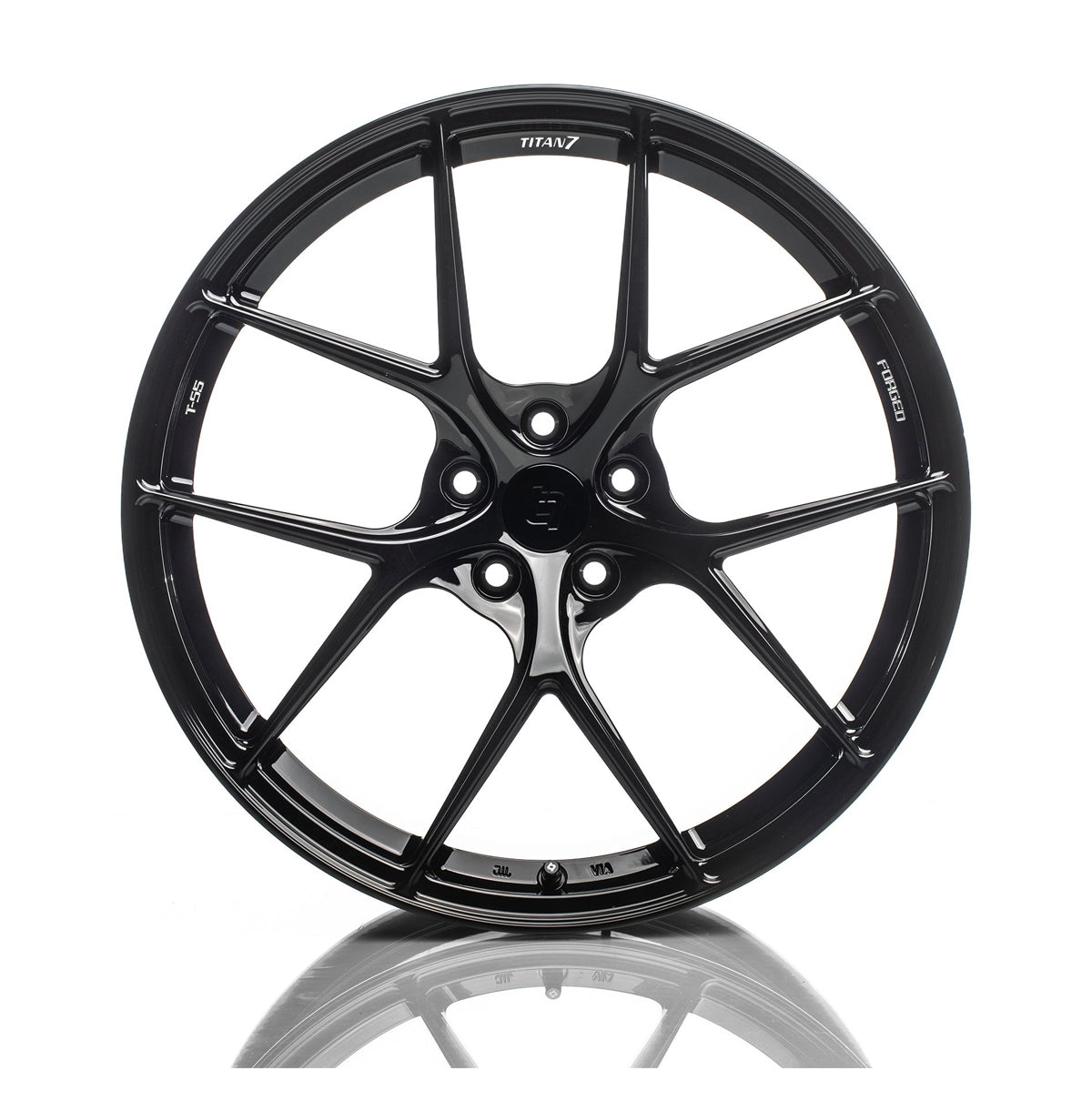 TITAN 7 FORGED ALUMINUM WHEEL T-S5 21x9.5 ET50 71.5 WICKED BLACK