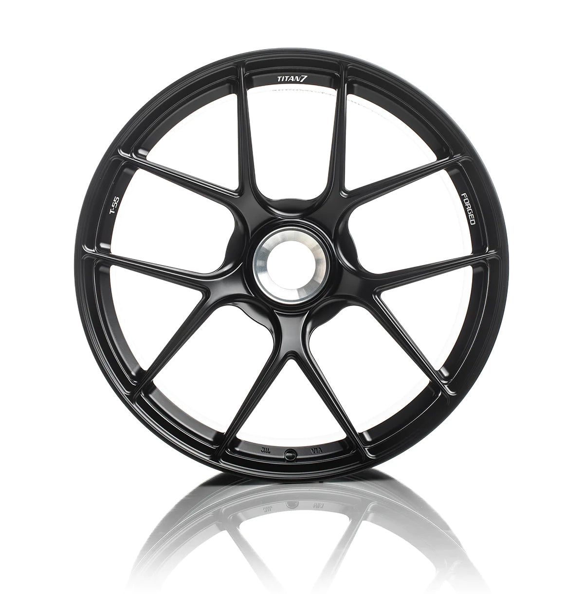 TITAN 7 FORGED ALUMINUM WHEEL T-S5 20x12 ET45 CL MACHINE BLACK