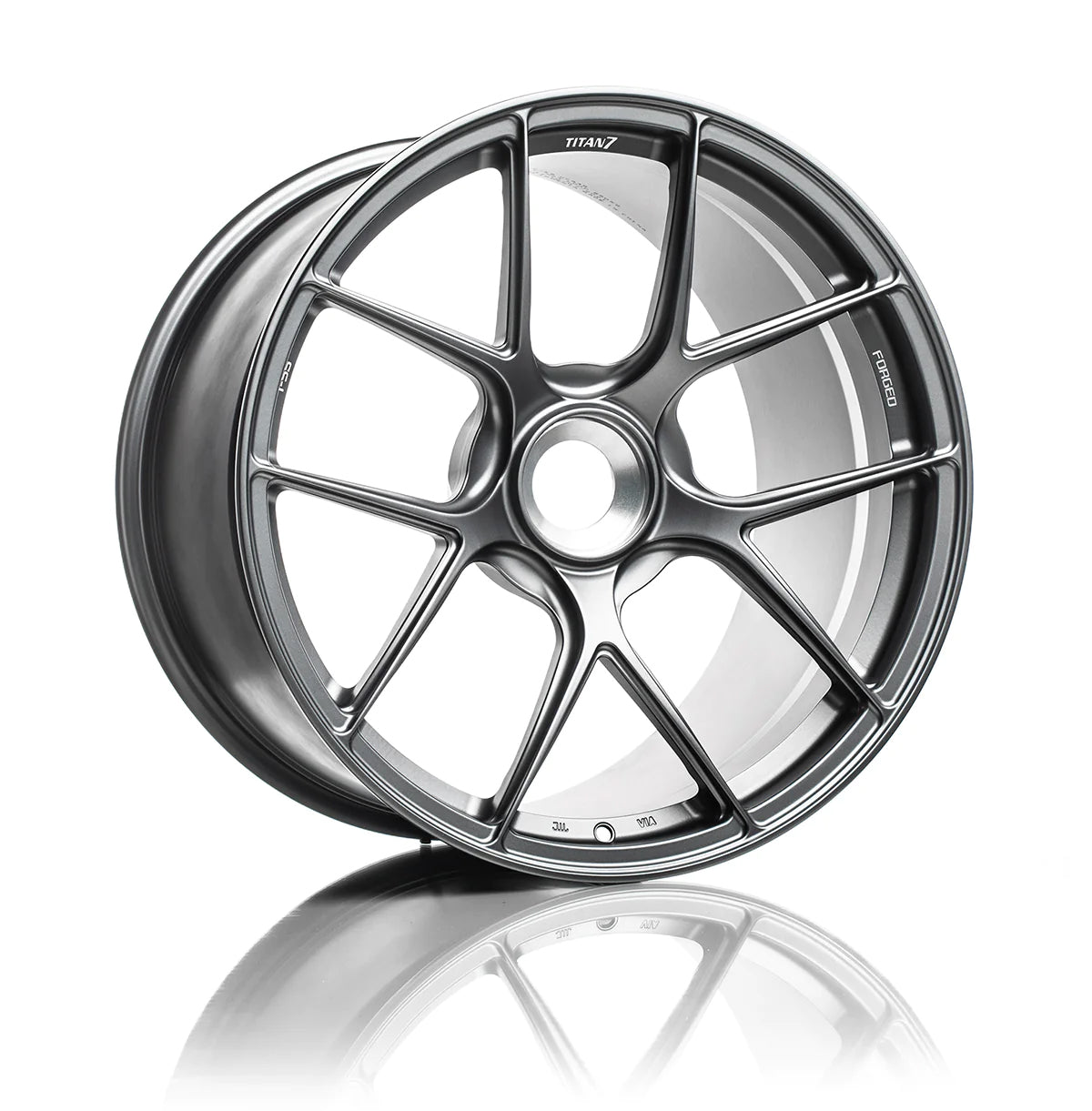 TITAN 7 FORGED ALUMINUM WHEEL T-S5 20x12 ET45 CL SATIN TITANIUM