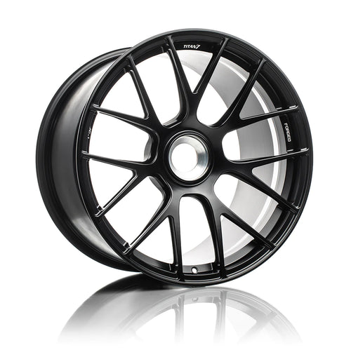 TITAN 7 FORGED ALUMINUM WHEEL T-S7 20x9 ET52 CL MACHINE BLACK