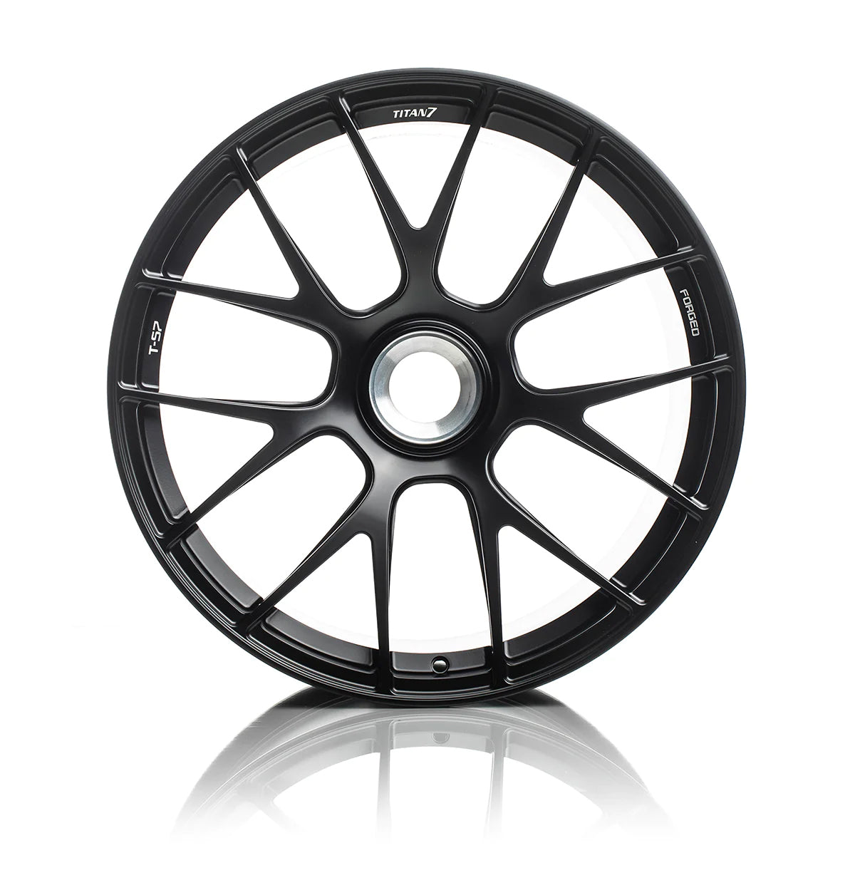 TITAN 7 FORGED ALUMINUM WHEEL T-S7 20x12 ET45 CL MACHINE BLACK