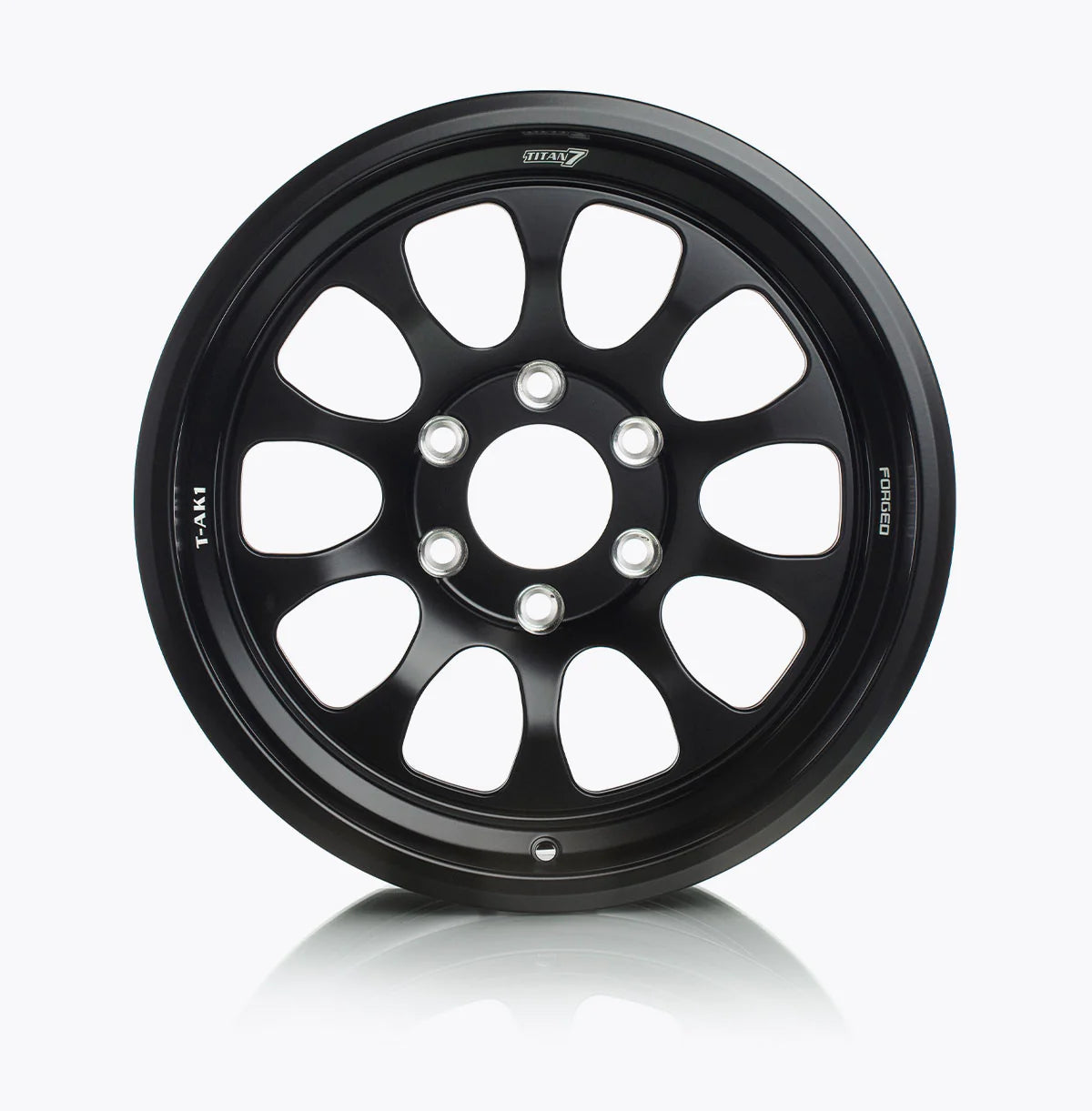 TITAN 7 FORGED ALUMINUM WHEEL T-AK1 18x8.5 ET20 106.3 MACHINE BLACK