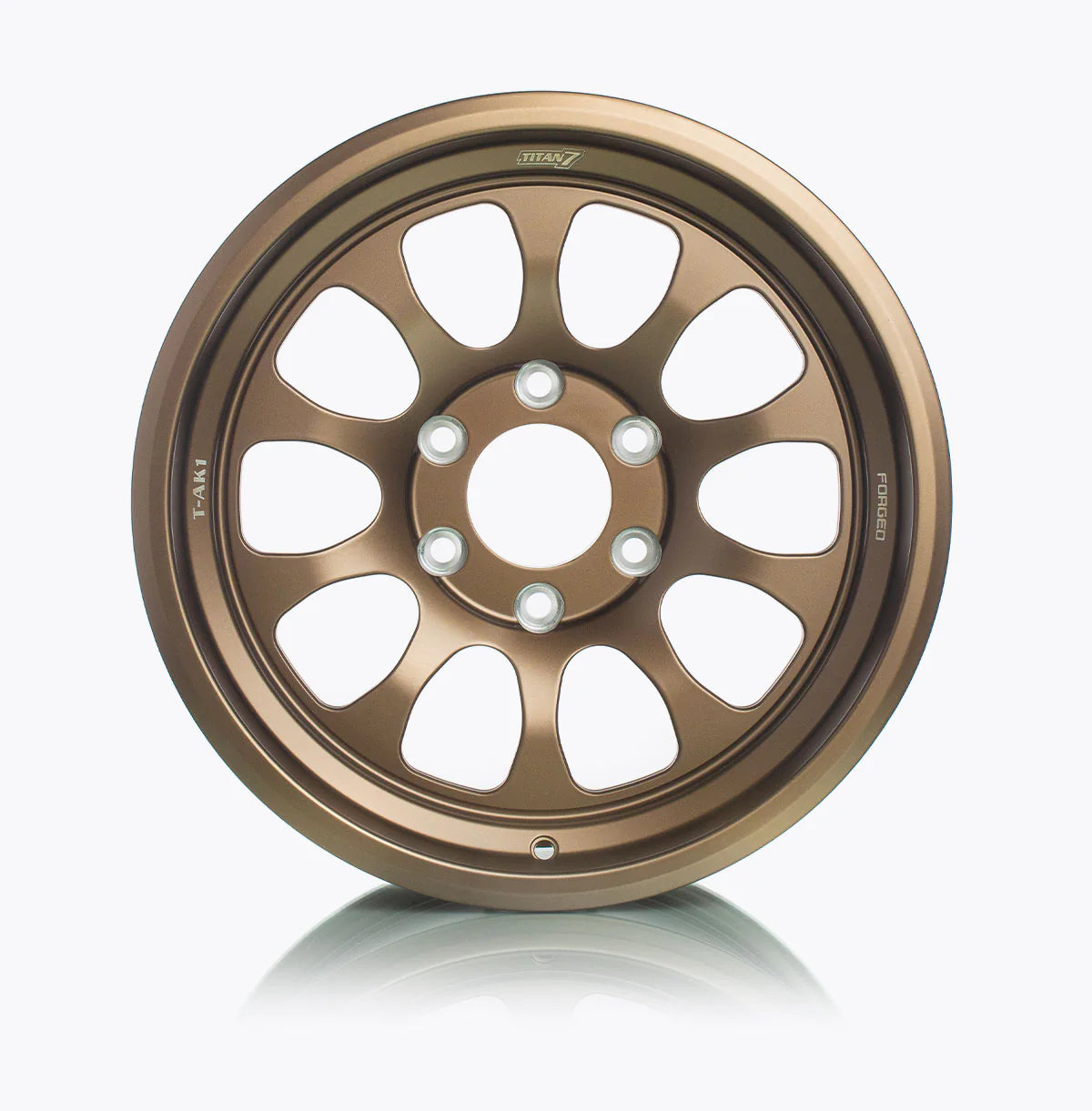 TITAN 7 FORGED ALUMINUM WHEEL T-AK1 17x8.5 ET-8 106.3 TECHNA BRONZE