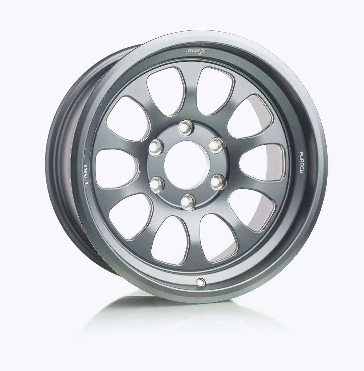 TITAN 7 FORGED ALUMINUM WHEEL T-AK1 17x7.5 ET30 78.1 SATIN TITANIUM