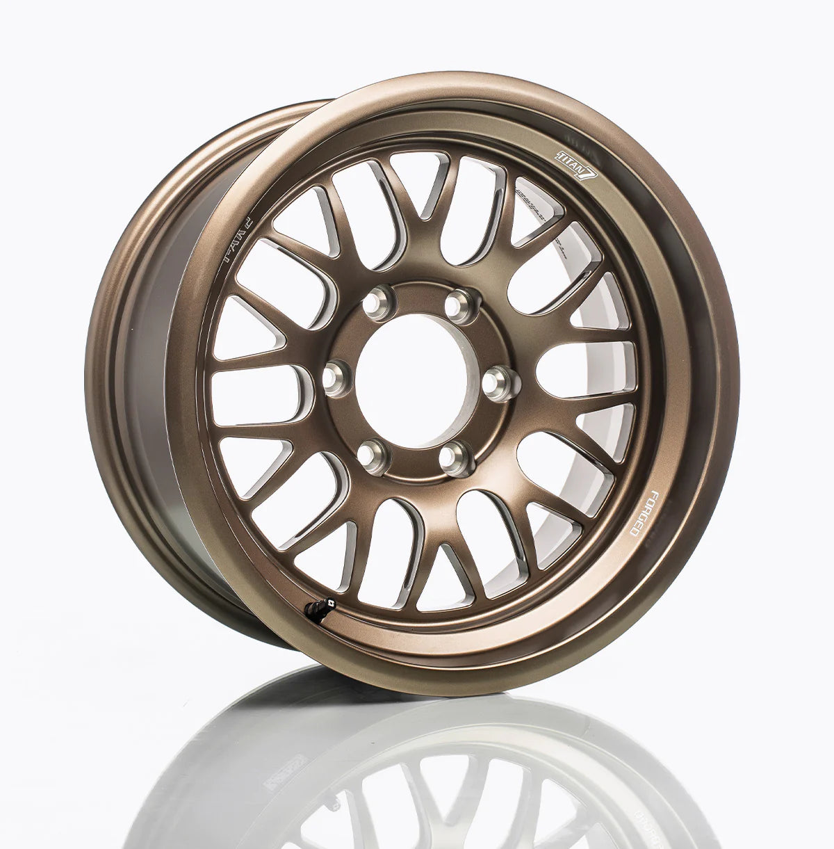 TITAN 7 FORGED ALUMINUM WHEEL T-AK2 17x8.5 ET-1 71.5 TECHNA BRONZE