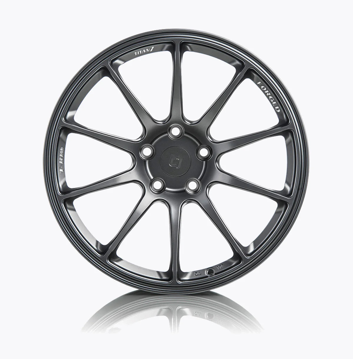 TITAN 7 FORGED ALUMINUM WHEEL T-R10 17x9.5 ET51 73.1 SATIN TITANIUM