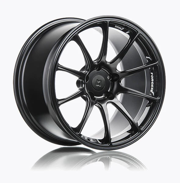 TITAN 7 FORGED ALUMINUM WHEEL T-R10 19x11 ET30 66.5 MACHINE BLACK