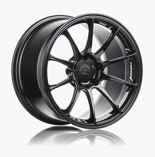 TITAN 7 FORGED ALUMINUM WHEEL T-R10 17x9.5 ET51 73.1 MACHINE BLACK