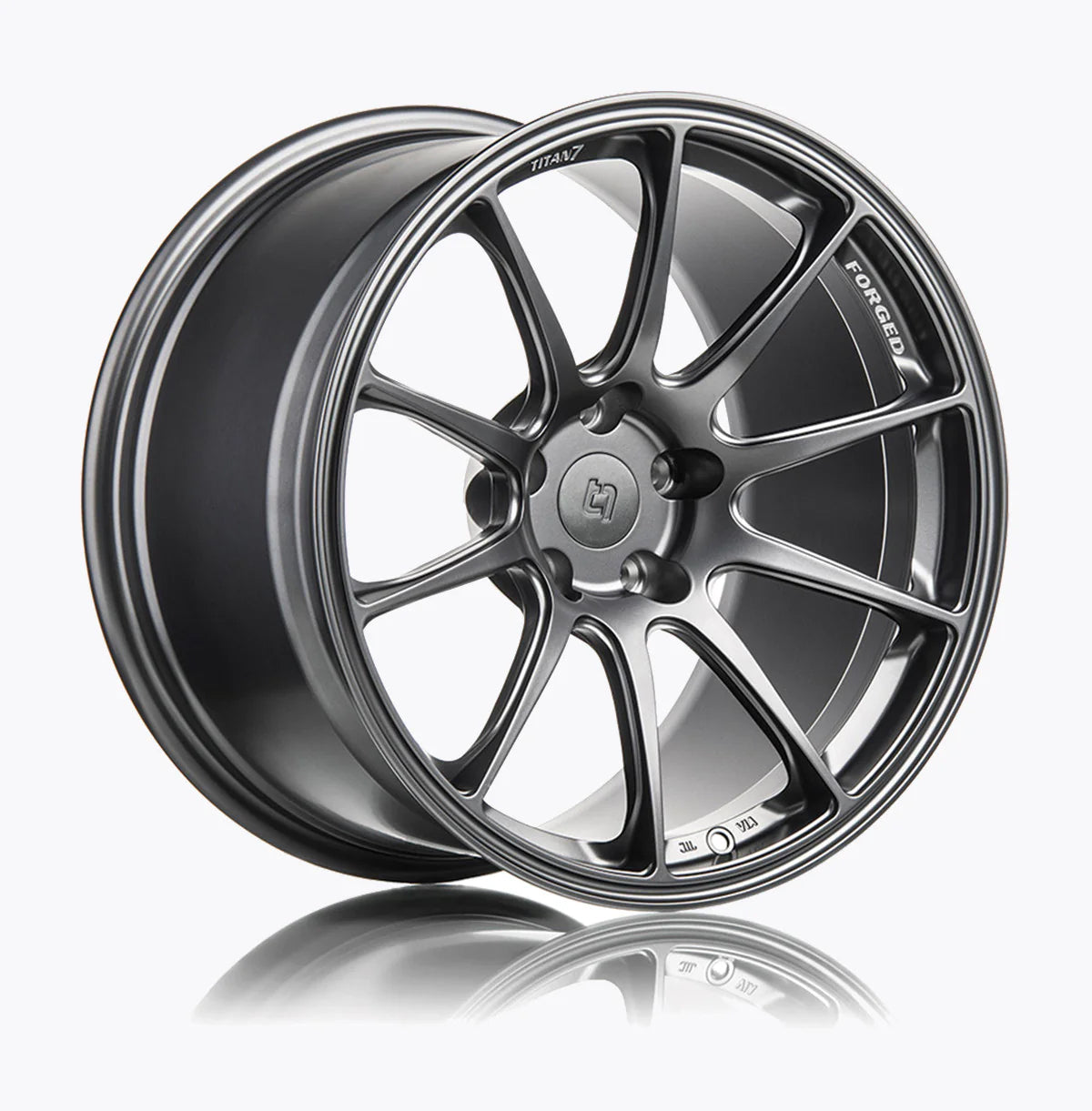 TITAN 7 FORGED ALUMINUM WHEEL T-R10 20x12.5 ET55 70.3 SATIN TITANIUM