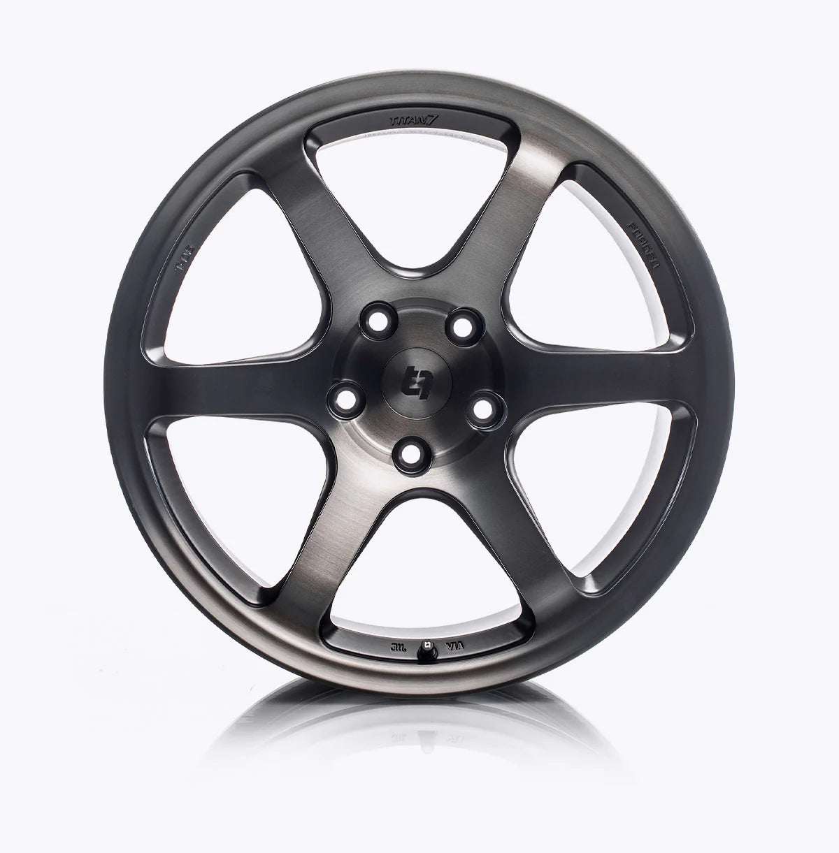 TITAN 7 FORGED ALUMINUM WHEEL T-D6e 18x9.5 ET22 64.1 HYBRID DARK MACHINE