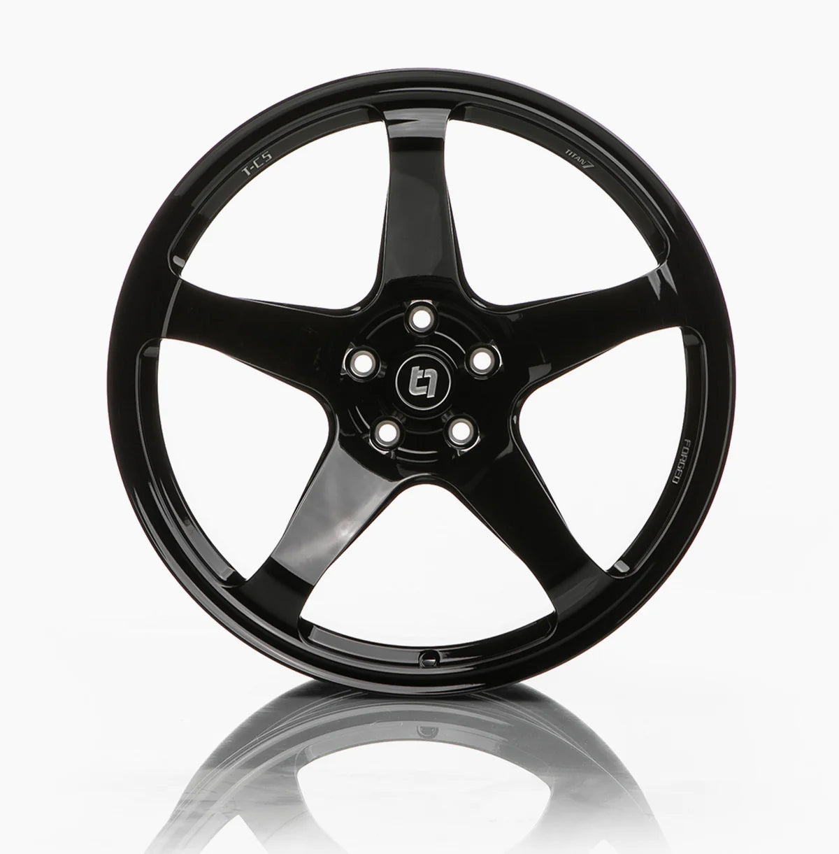 TITAN 7 FORGED ALUMINUM WHEEL T-C5 20x10 ET30 73 WICKED BLACK