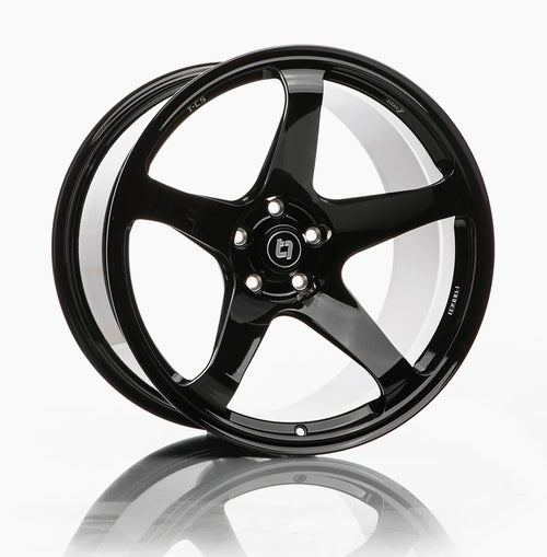 TITAN 7 FORGED ALUMINUM WHEEL T-C5 17x9.5 ET57 73 WICKED BLACK