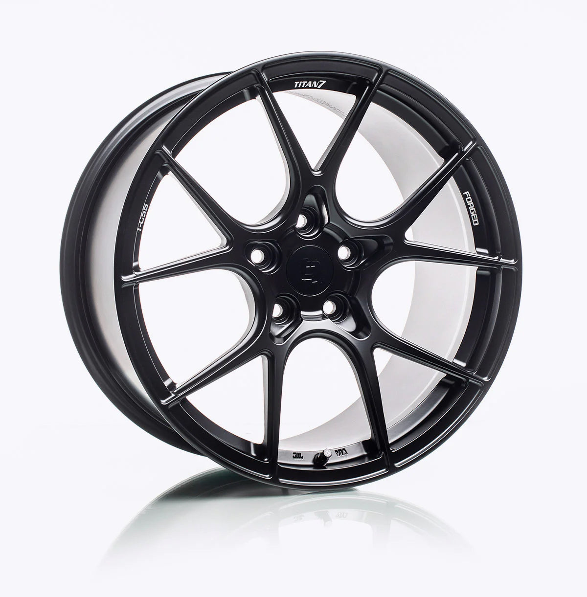 TITAN 7 FORGED ALUMINUM WHEEL T-CS5 18x9.5 ET40 73 MACHINE BLACK