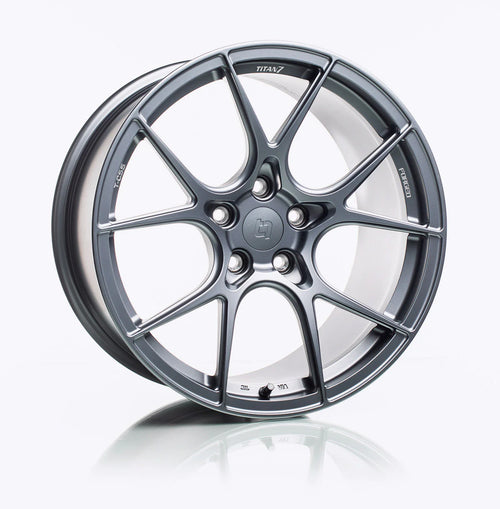 TITAN 7 FORGED ALUMINUM WHEEL T-CS5 18x9.5 ET40 73 SATIN TITANIUM