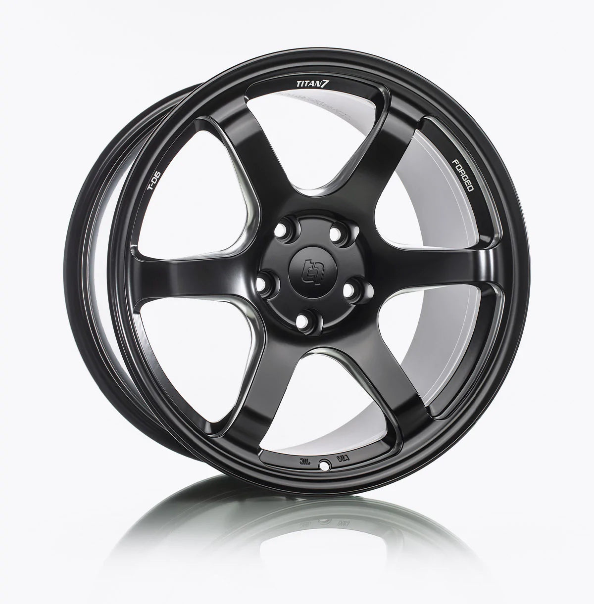 TITAN 7 FORGED ALUMINUM WHEEL T-D6 18x9.5 ET40 73 MACHINE BLACK