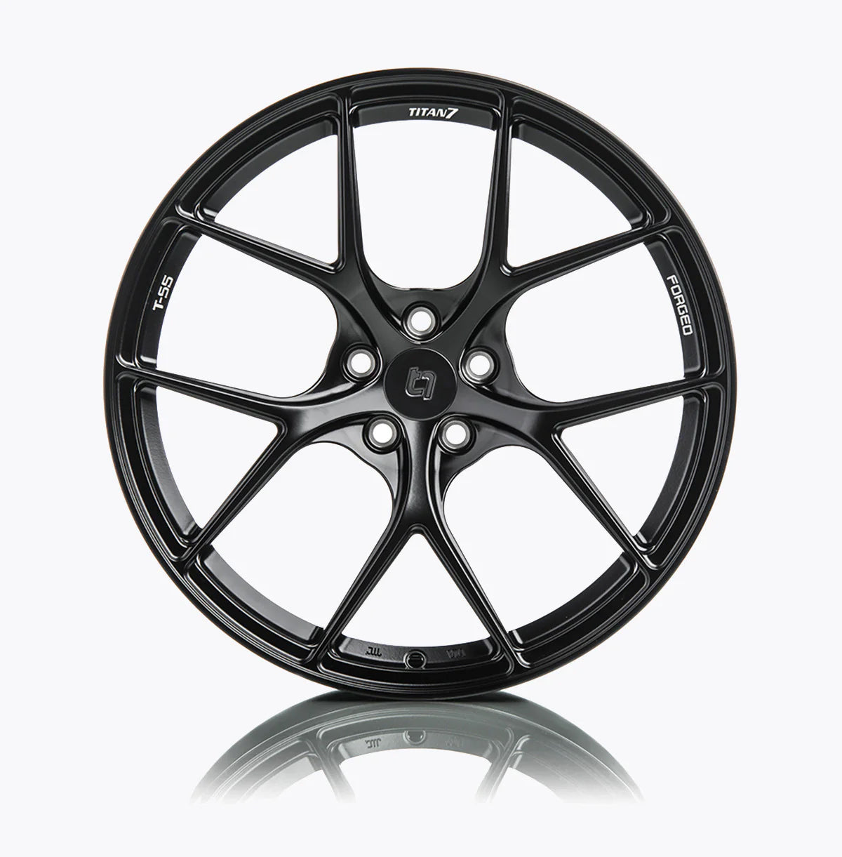 TITAN 7 FORGED ALUMINUM WHEEL T-S5 22x9 ET30 64.15 MACHINE BLACK