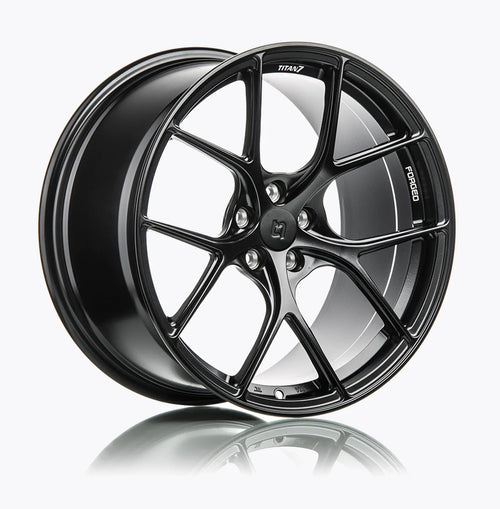 TITAN 7 FORGED ALUMINUM WHEEL T-S5 19x9 ET35 66.9 MACHINE BLACK