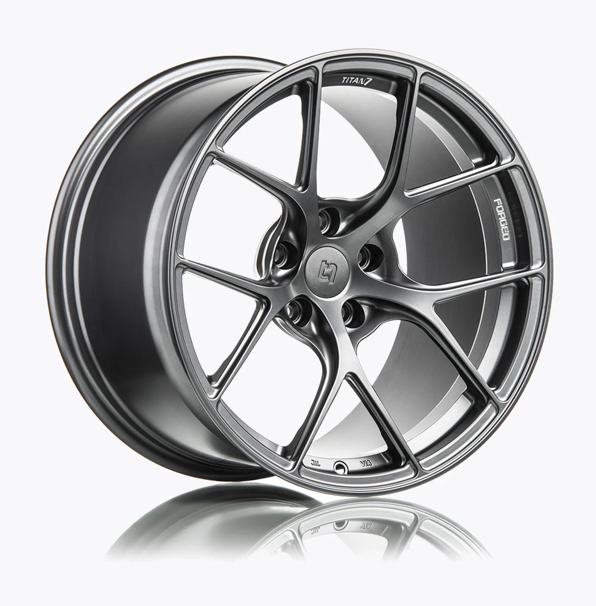 TITAN 7 FORGED ALUMINUM WHEEL T-S5 20x9 ET30 64.15 SATIN TITANIUM